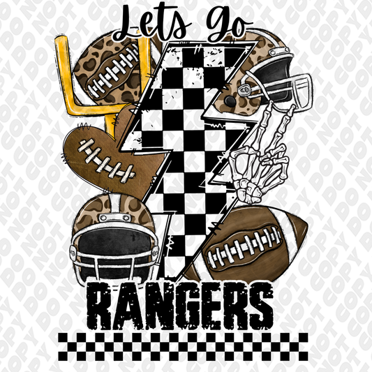 Let's Go Rangers DTF Transfer