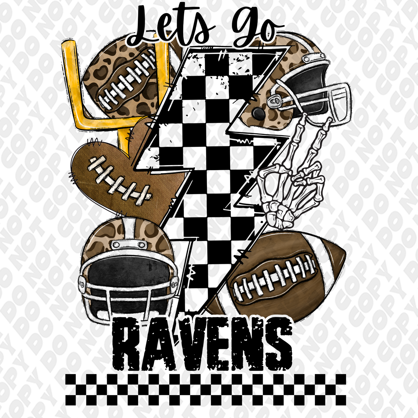 Let's Go Ravens DTF Transfer