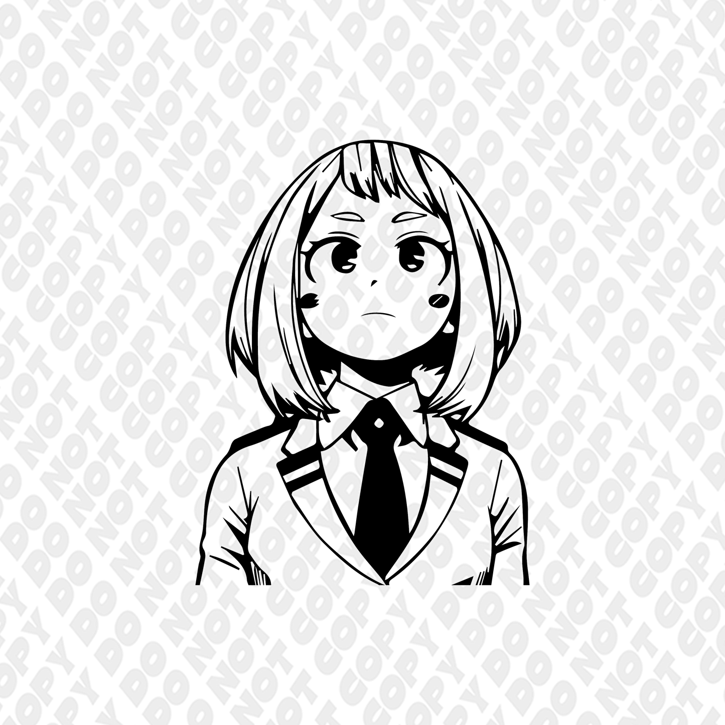 Uraraka Determined Outline