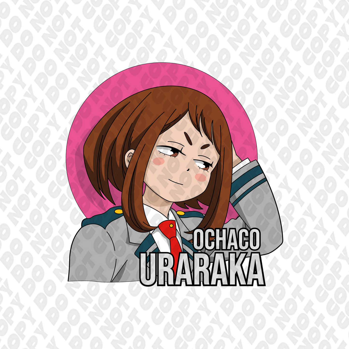 Uraraka Blushing Full Color Circle