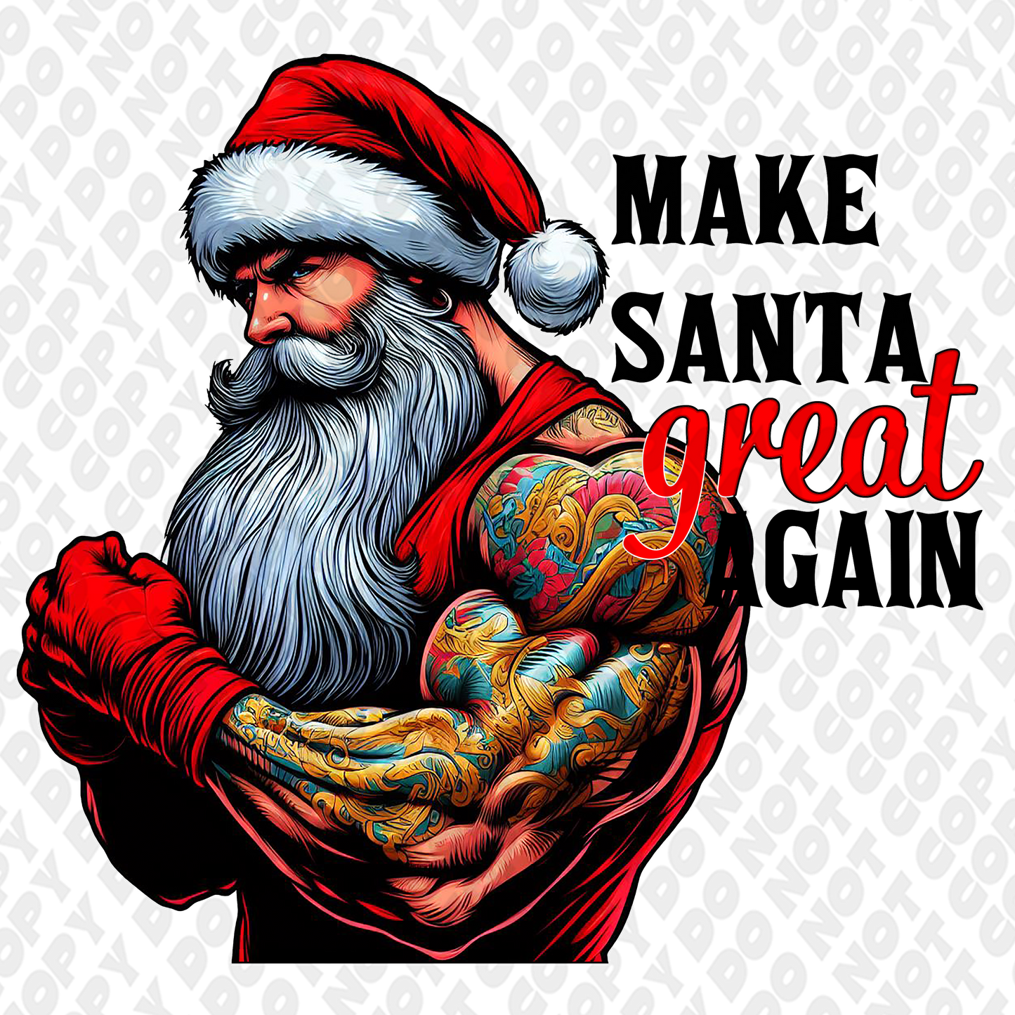 Make Santa Great Again DTF Transfer