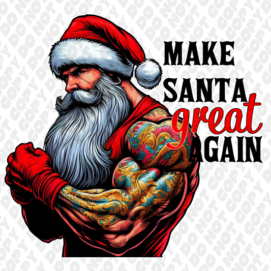 Make Santa Great Again DTF Transfer