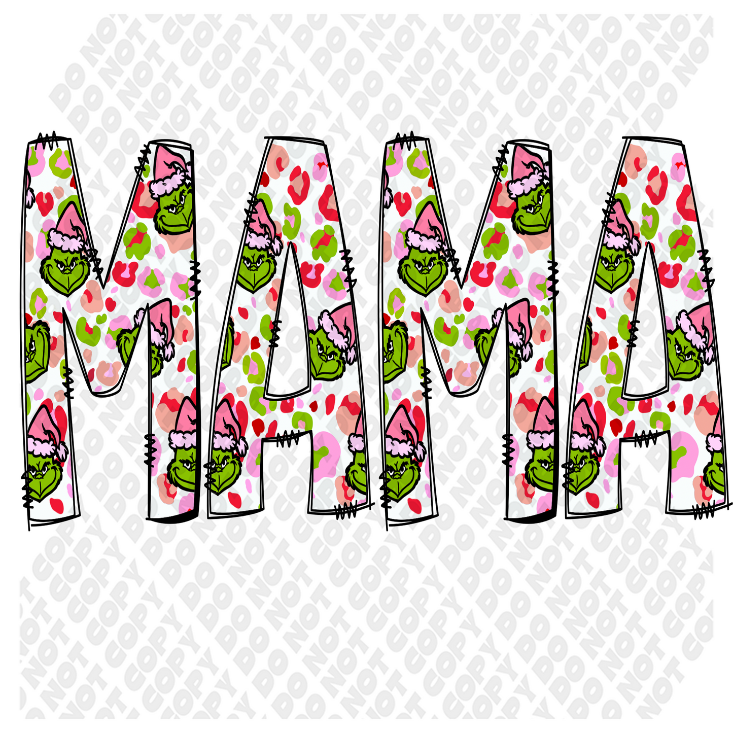 Mama Grinch DTF Transfer