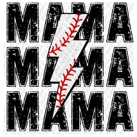 Baseball Mamaw Bolt DTF Transfer