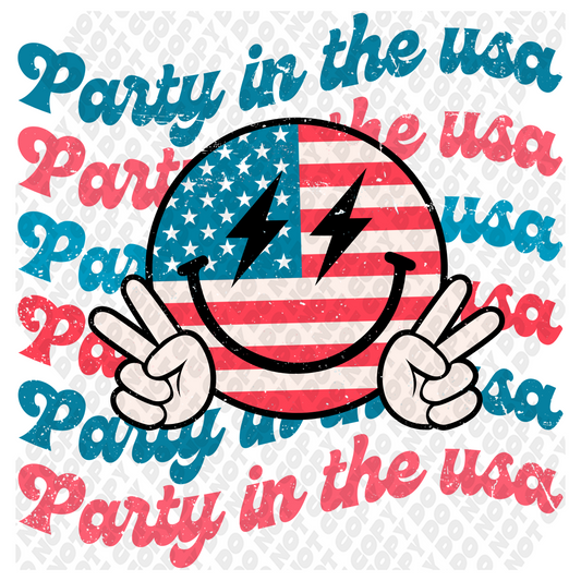 Party In The USA  4th July DTF Transfer