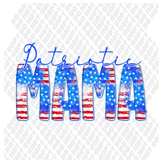 Patriotic MAMA DTF Transfer