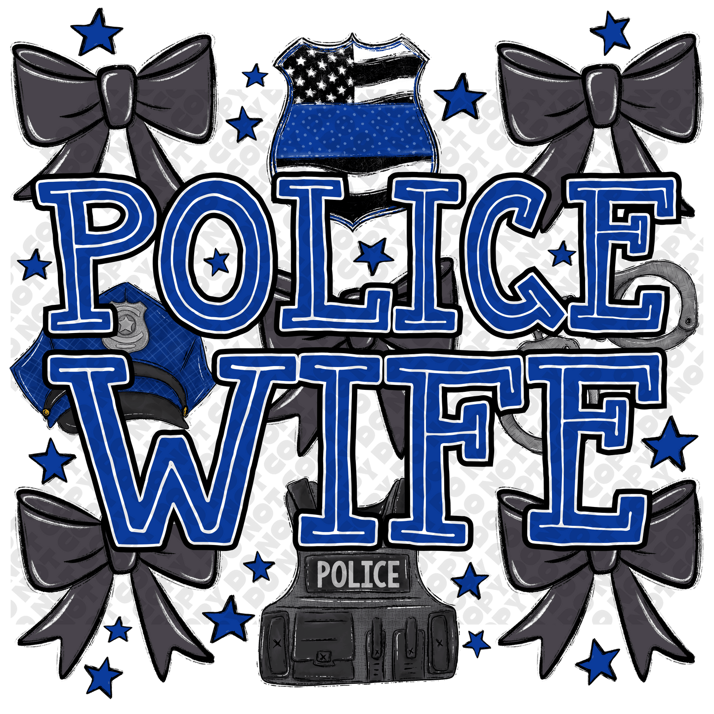 Police Wife Coquette DTF Transfer