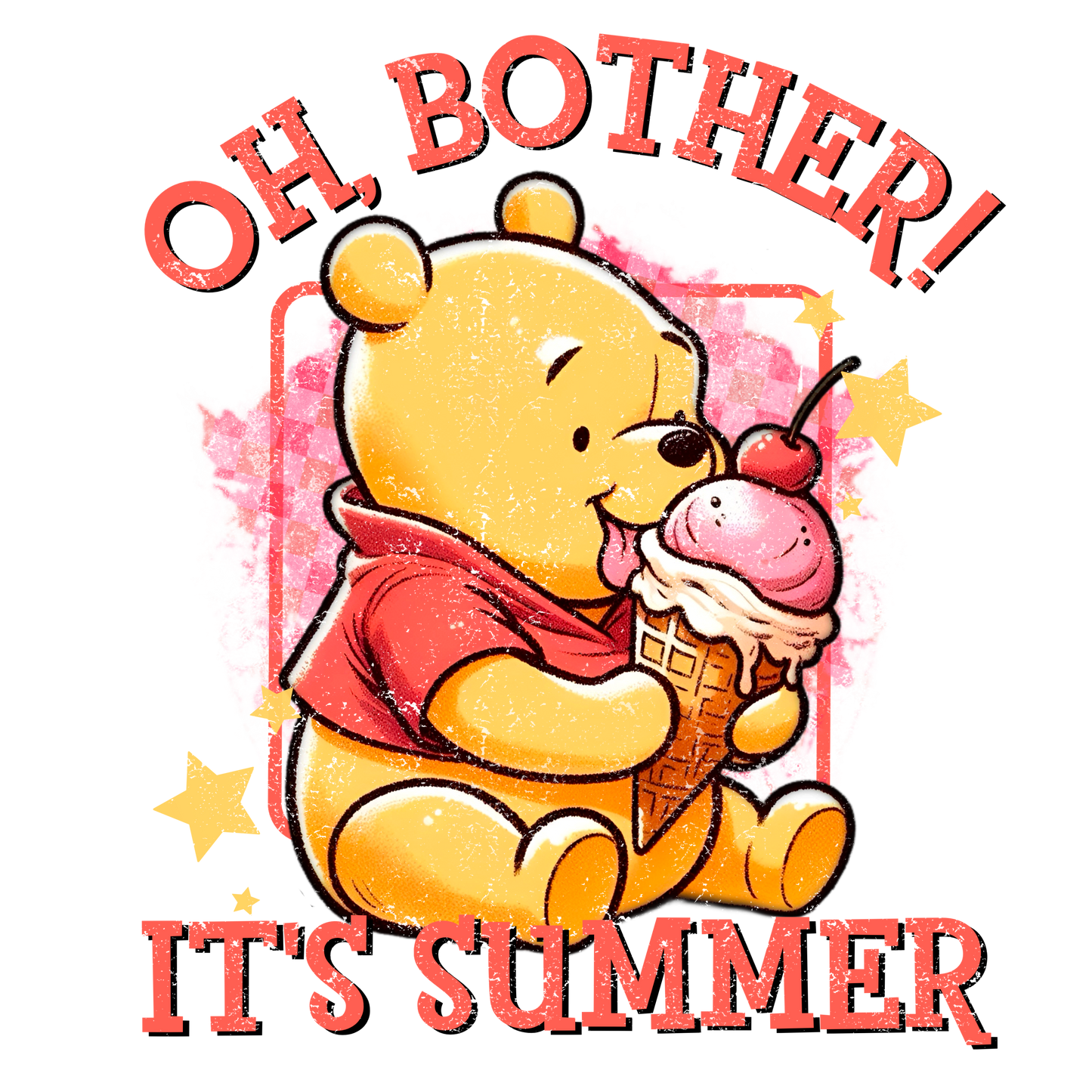 Oh Bother! It's Summer Pooh Bear DTF Transfer