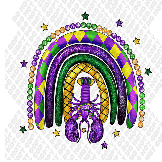 Mardi Gras Rainbow Transfer