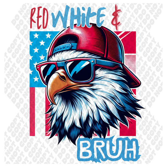 Red White & Bruh Eagle DTF Transfer