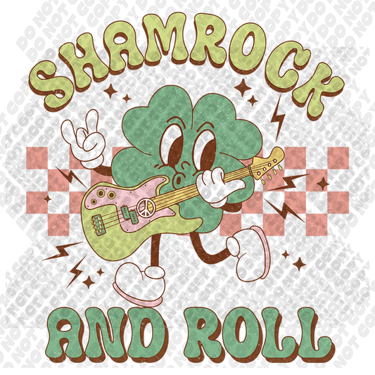 Shamrock And Roll Clover Transfer