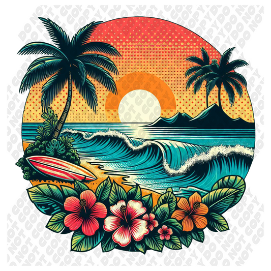 Surf Sunset Summer Transfer