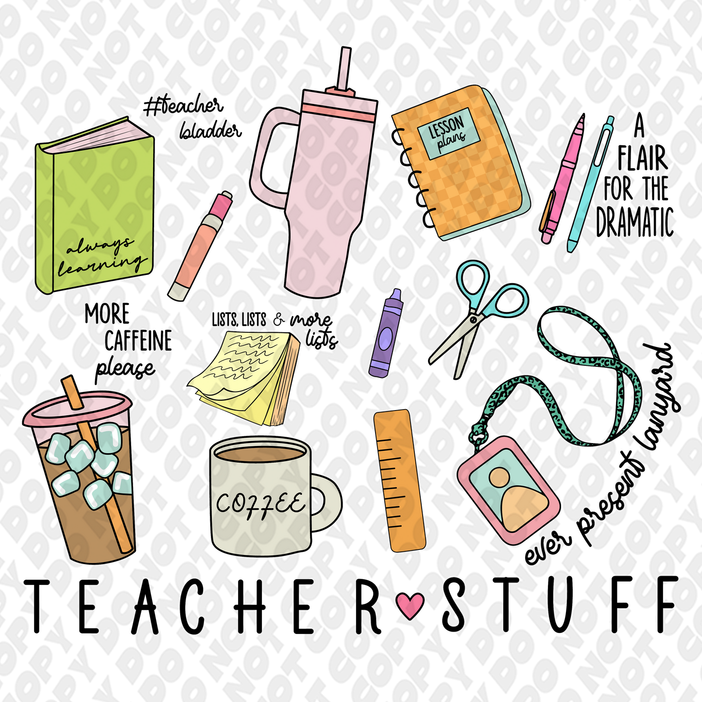 Teacher Stuff DTF Transfer