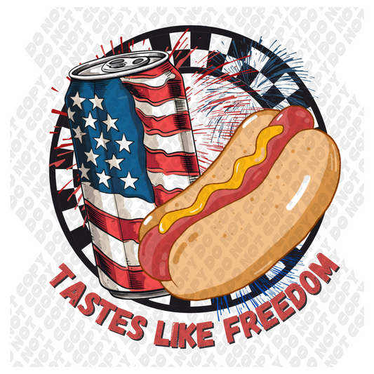 Tastes Like Freedom 4th of July DTF Transfer