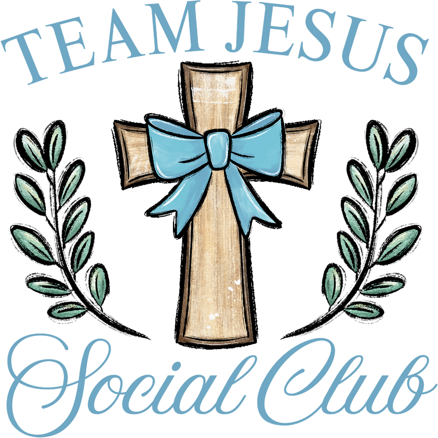 Team Jesus Social Club Cross DTF Transfer