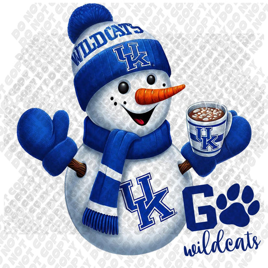 Kentucky Wildcats Snowman DTF Transfer