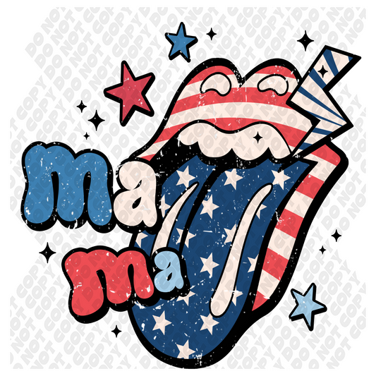 America Mama 4th of July DTF Transfer