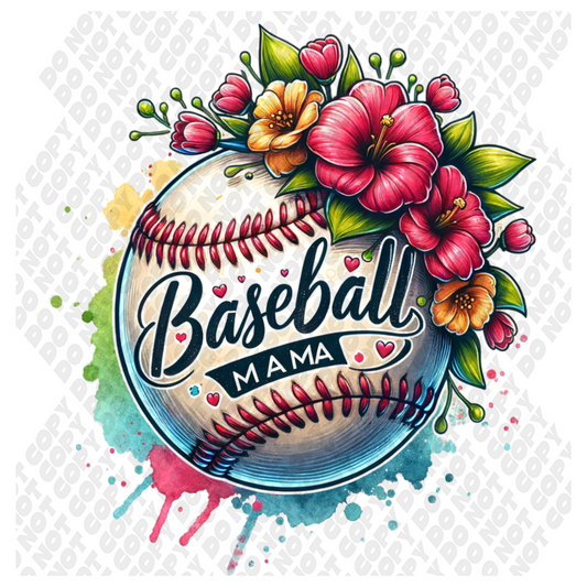 Baseball Mama Pink DTF Transfer