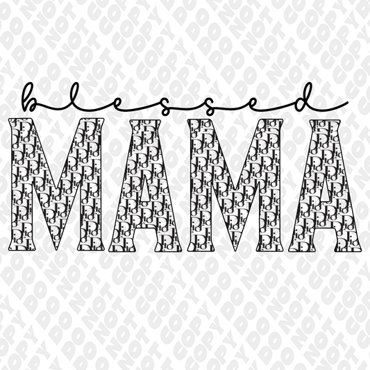 Blessed Mama Dior DTF Transfer