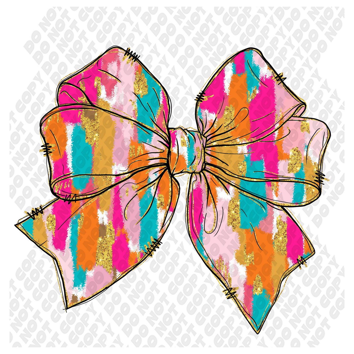 Colofrul Bow DTF Transfer