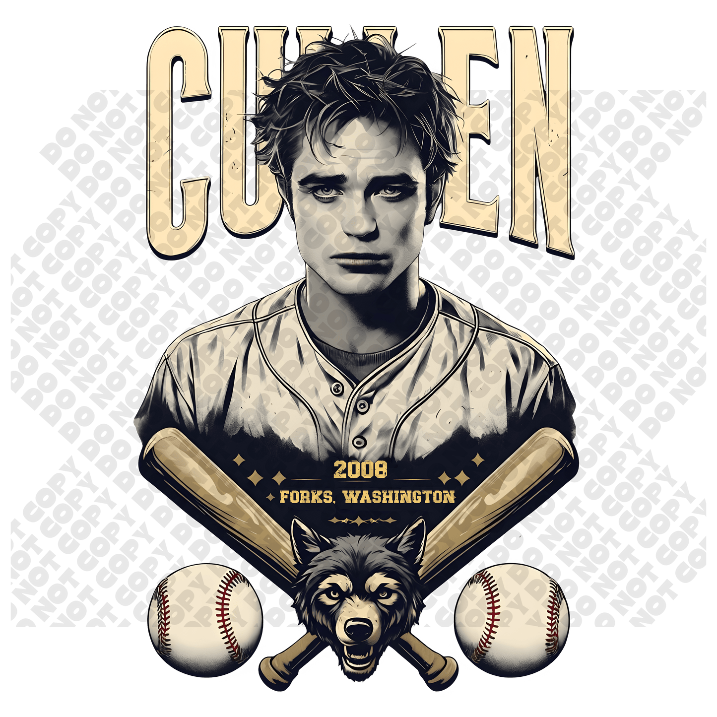 Edward Cullen 2008 Baseball Twilight DTF Transfer