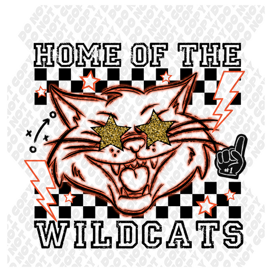 Home Of The Wildcats Neon Orange