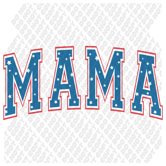 MAMA Glitter 4th of July DTF Transfer