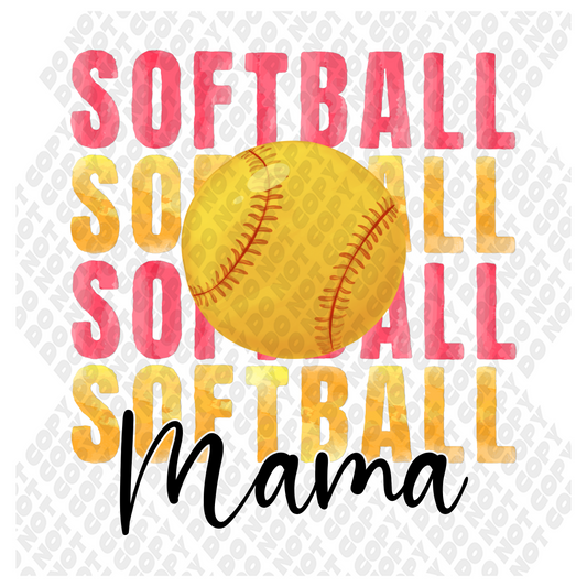 Softball Mama DTF Transfer