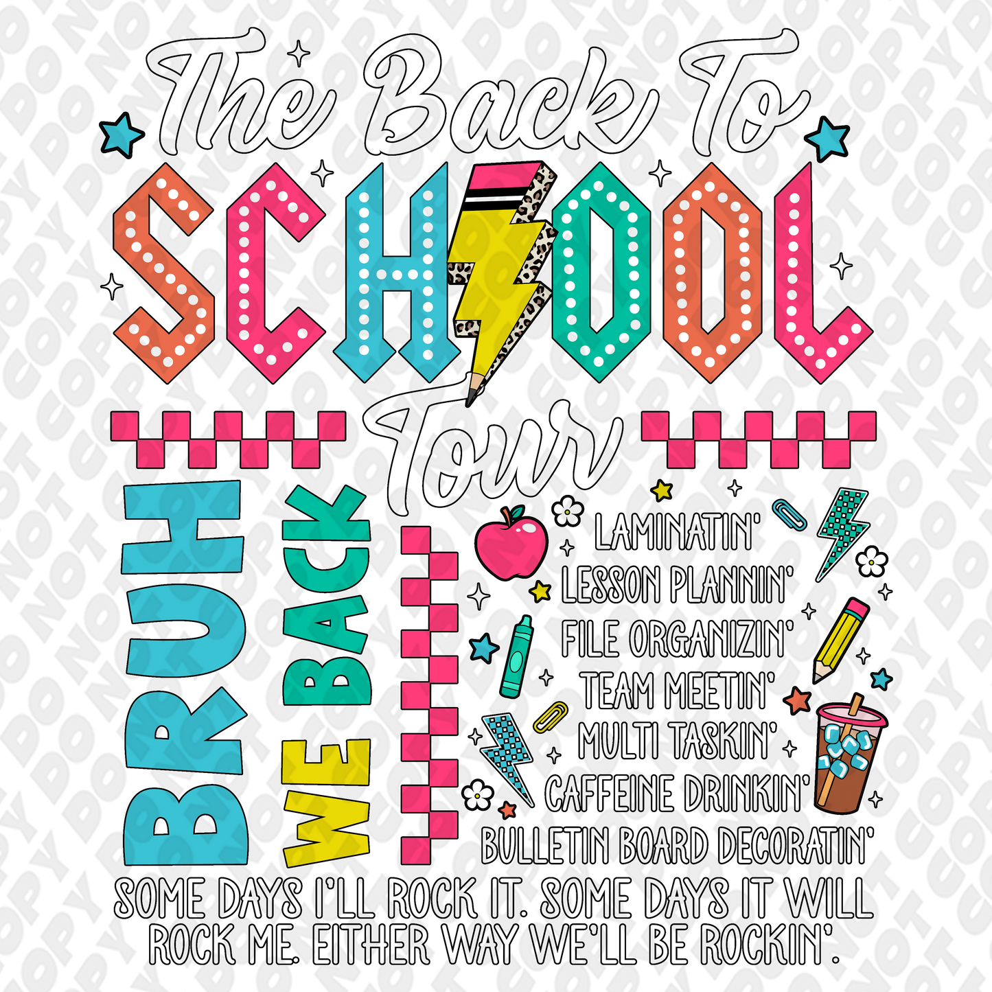 Back To School Tour DTF Transfer