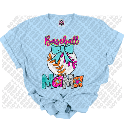 Baseball MAMA Star Colorful DTF Transfer