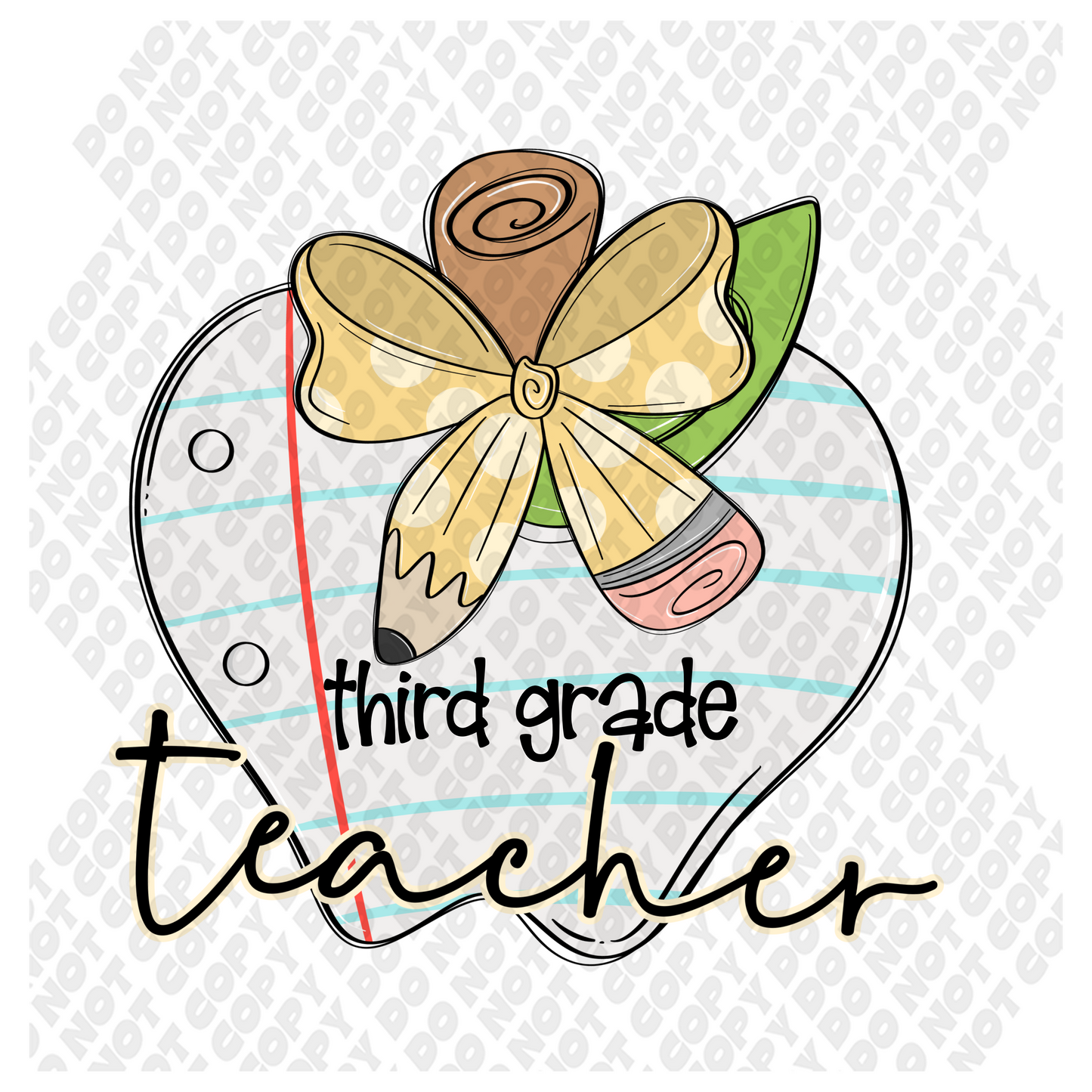 Third  Grade (3rd Grade) Teacher DTF Transfer