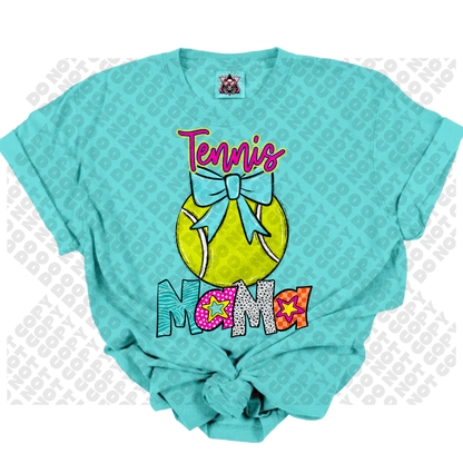 Tennis MAMA Star Colorful DTF Transfer