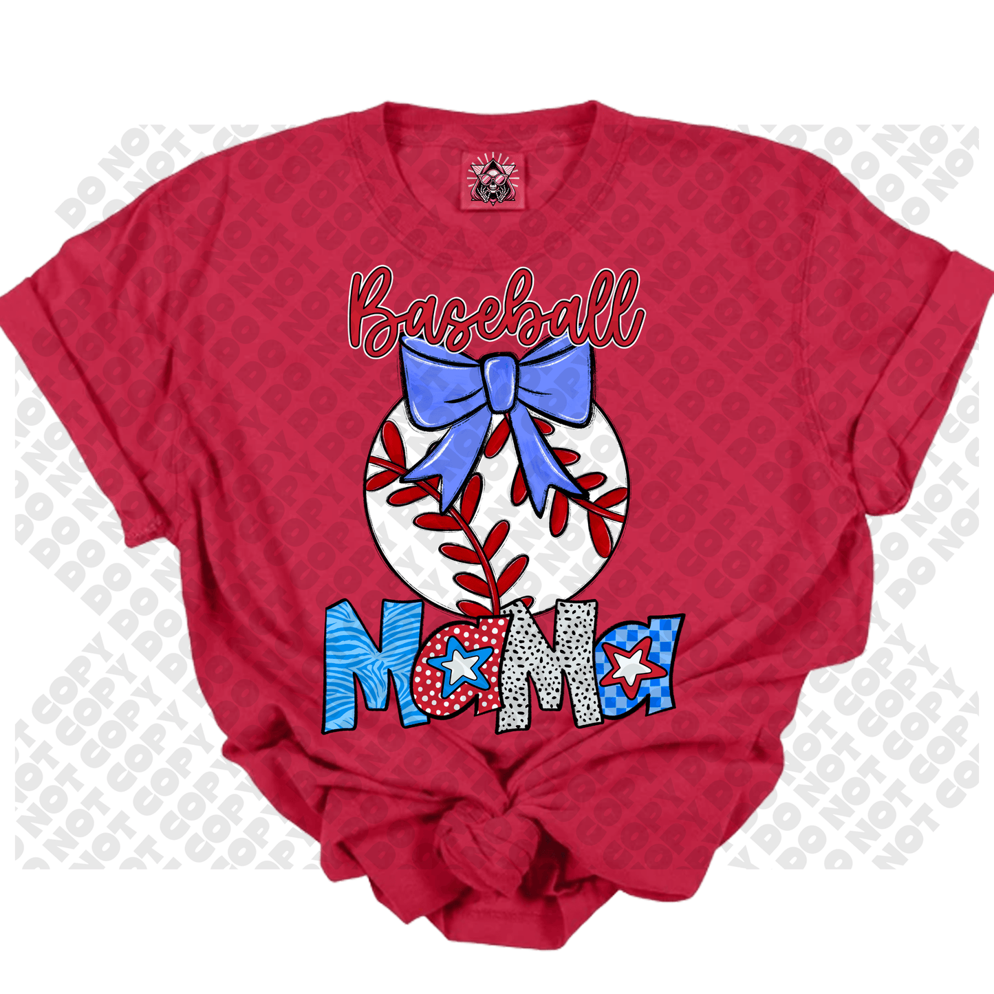 Baseball MAMA Star Colorful DTF Transfer