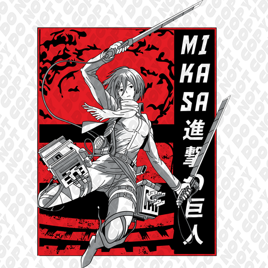 Mikasa Ackerman Attack Poster