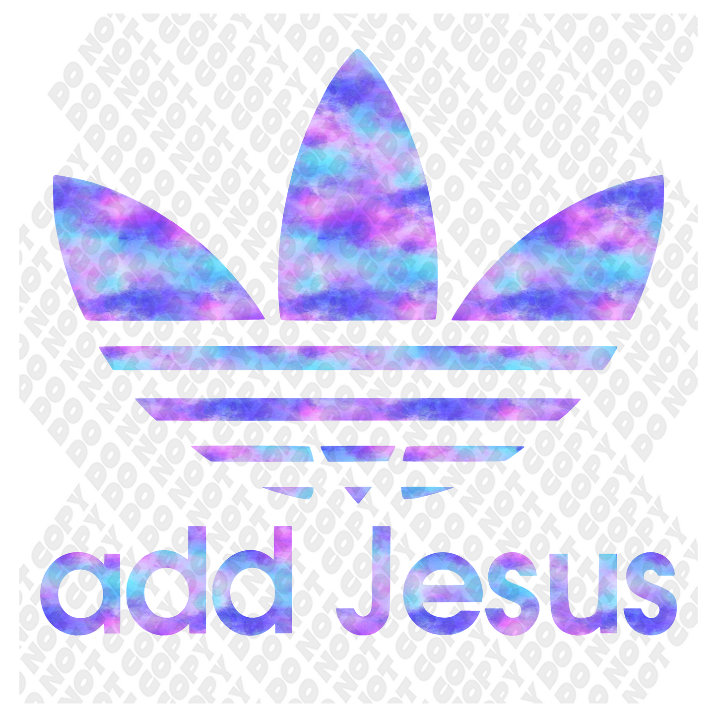 Add Jesus Purple DTF Transfer