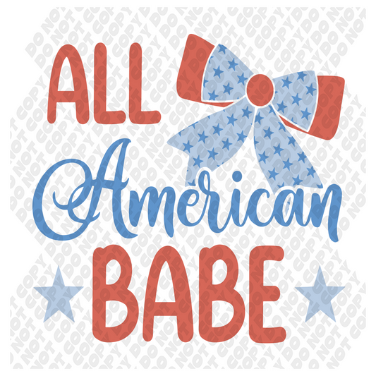 All American Babe DTF Transfer