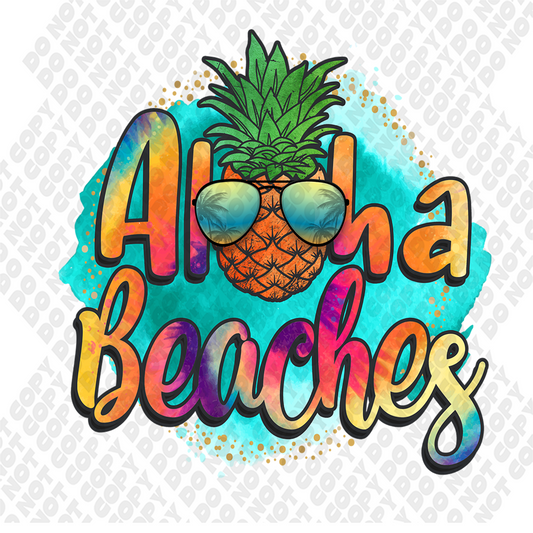 Aloha Beaches DTF Transfer