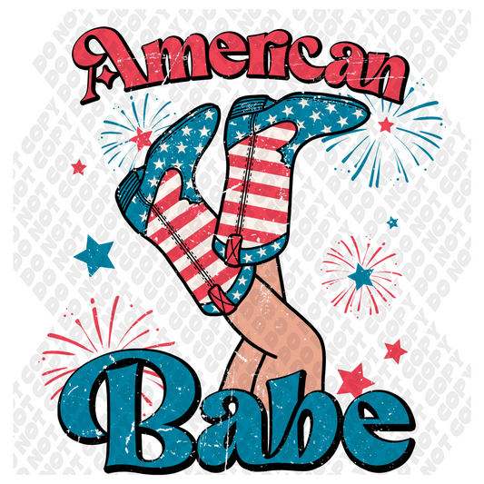 American Babe 4th of July DTF Transfer