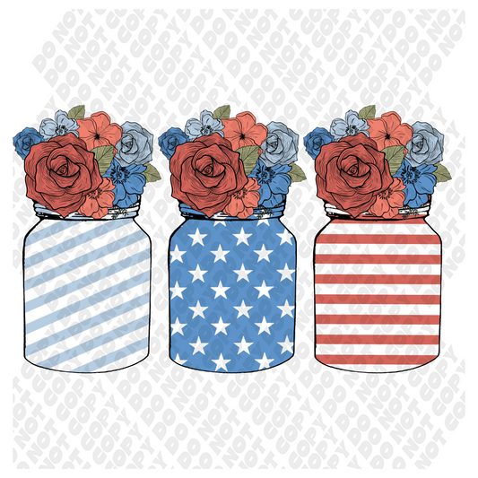 American Flower Jars Transfer