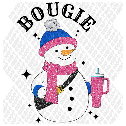 Bougie Snowman DTF Transfer