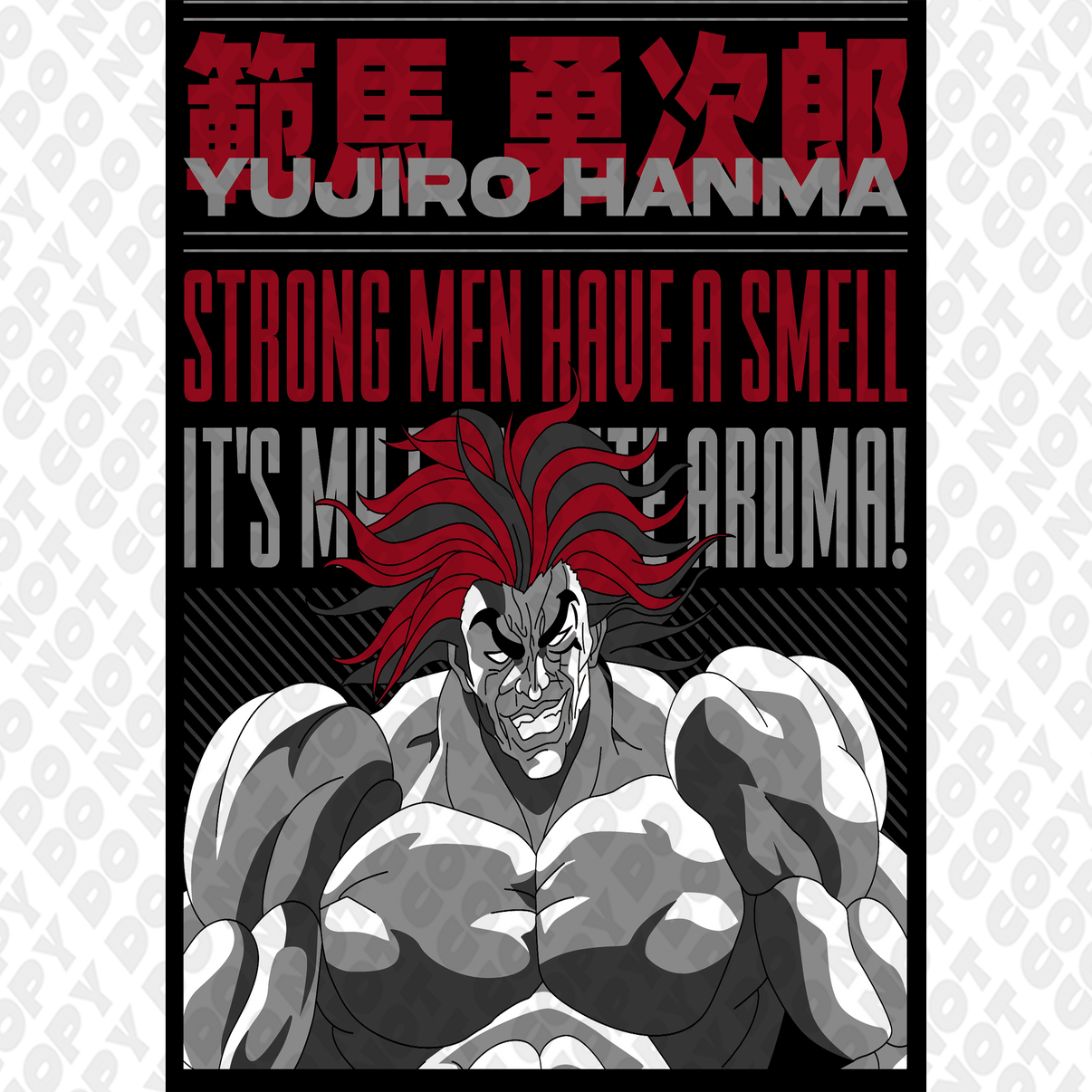 Yujiro Hanma Poster | DTF Transfer Sticker – DTF Reaper