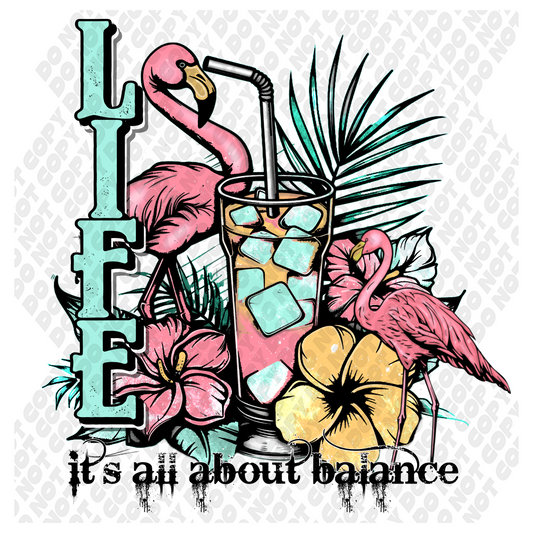 Life Its All About Balance DTF Transfer