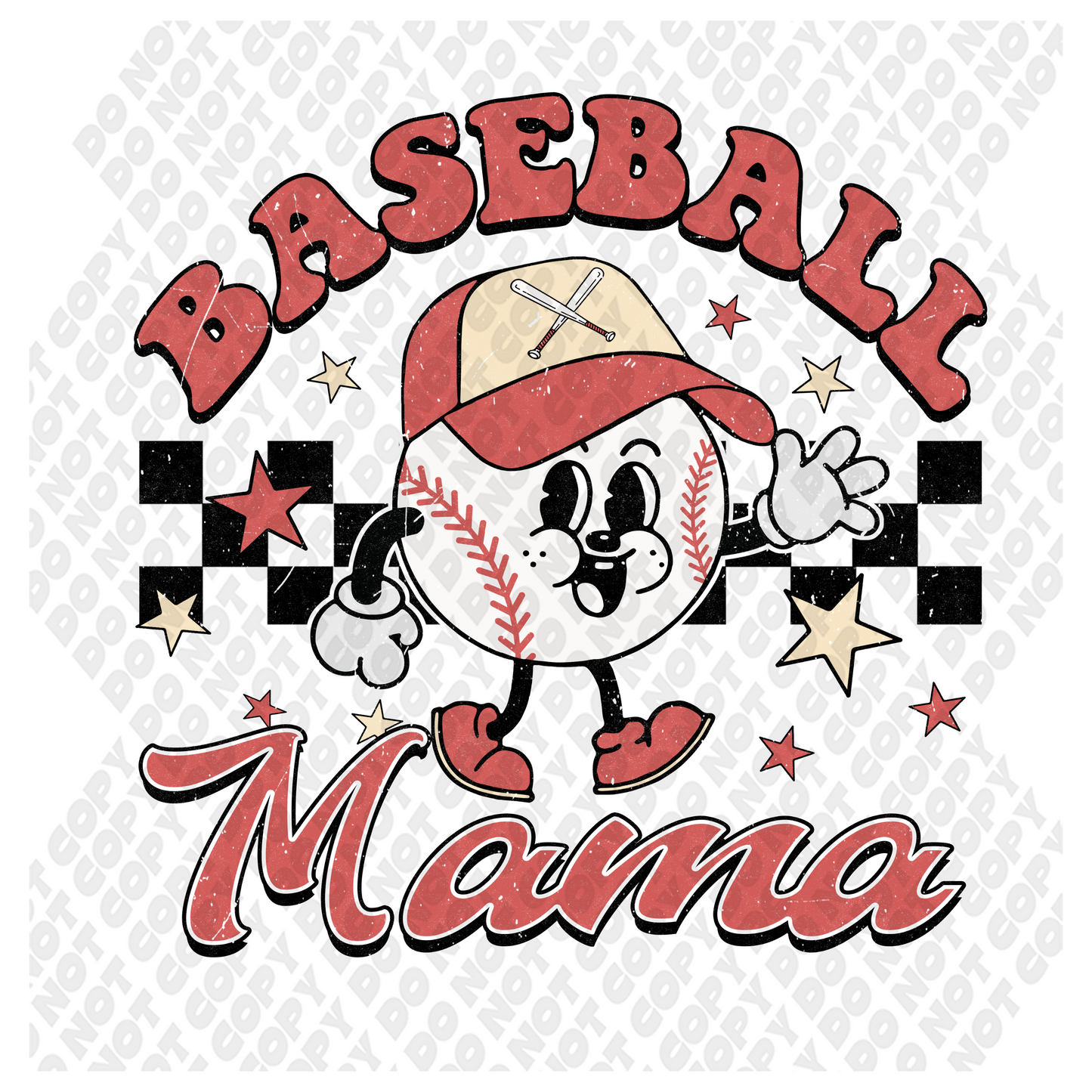 Baseball Mama DTF Transfer
