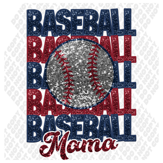 Baseball Mama Glitter Transfer