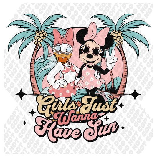 Disney Girls Just Wanna Have Fun DTF Transfer