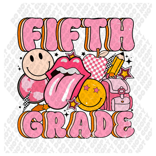 FIFTH GRADE Pink Retro