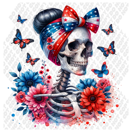 American Skeleton DTF Transfer