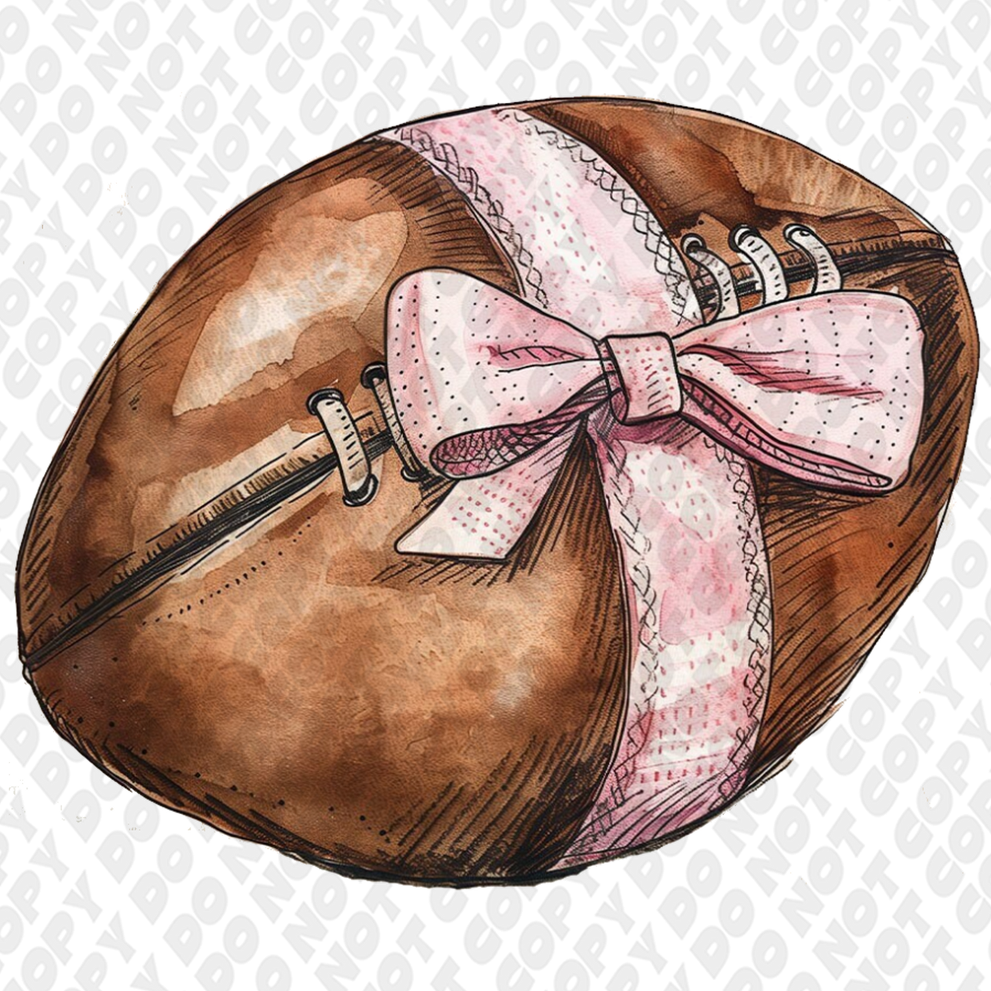 Football Pink Bow DTF Transfer