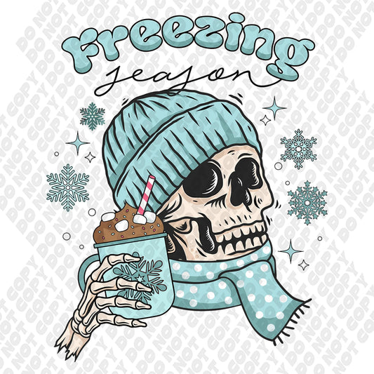 Freezing Season Skeleton Blue Transfer