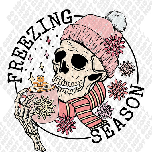Freezing Season Skeleton Pink Transfer